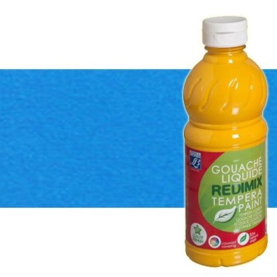 Gouache liquido Azul Primario, Lefranc, 1000 ml.