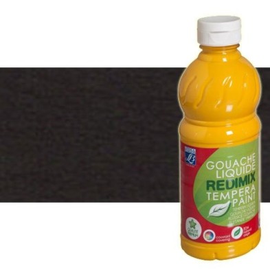 Gouache liquido Negro, Lefranc, 1000 ml.