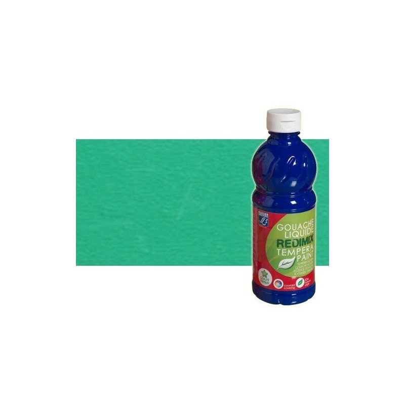 Gouache liquido Verde Esmeralda, Lefranc, 500 ml.