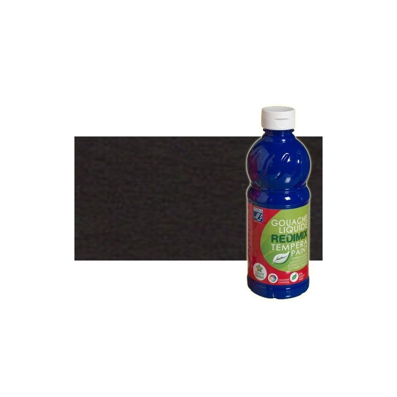Gouache liquido Negro, Lefranc, 500 ml.