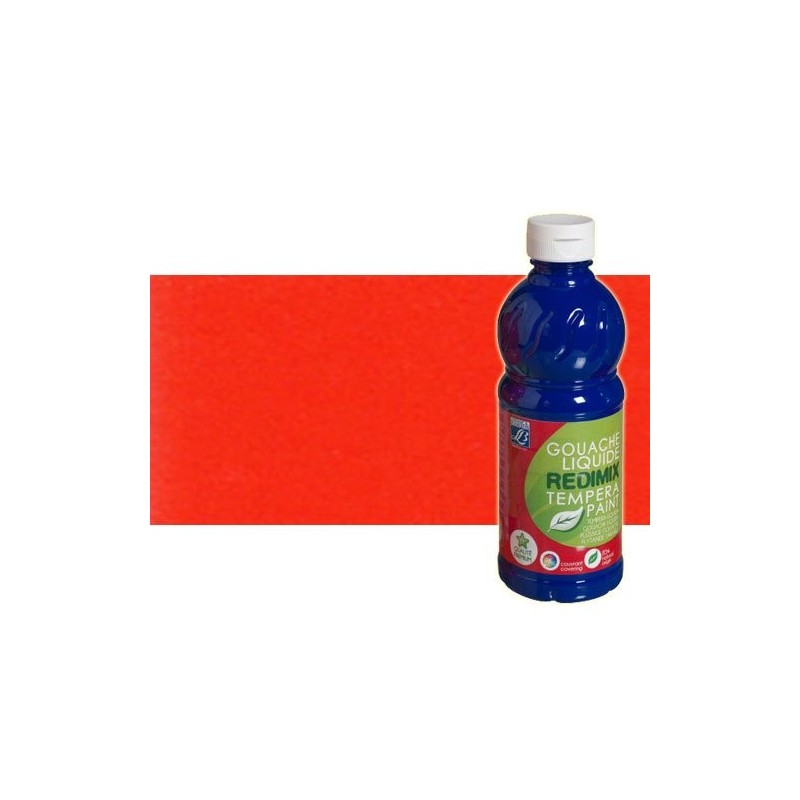 Gouache liquido Bermellon, Lefranc, 500 ml.