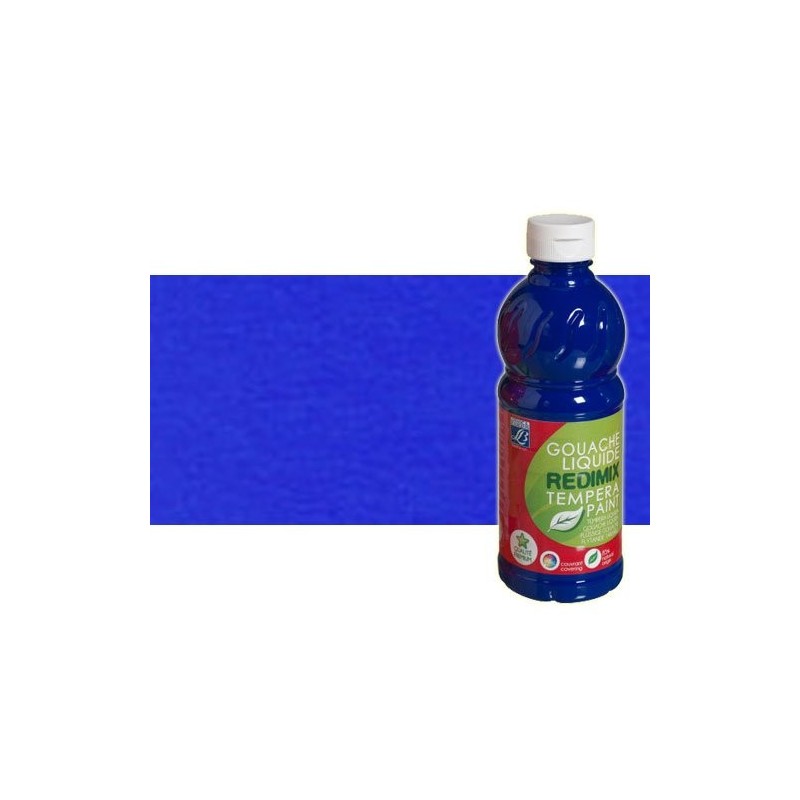 Gouache liquido Azul Ultramar, Lefranc, 500 ml.