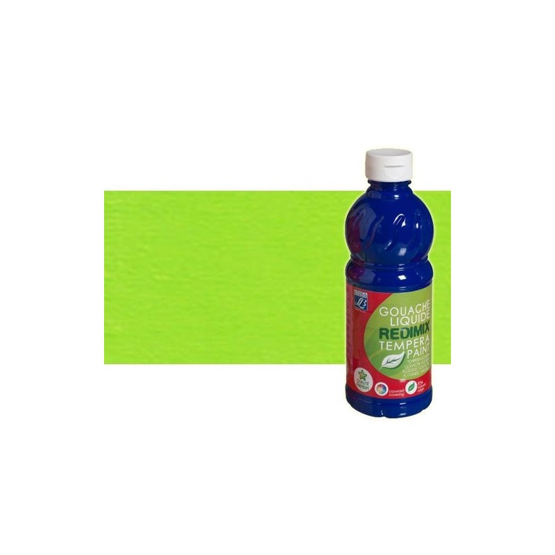 Gouache liquido Verde Claro, Lefranc, 500 ml.