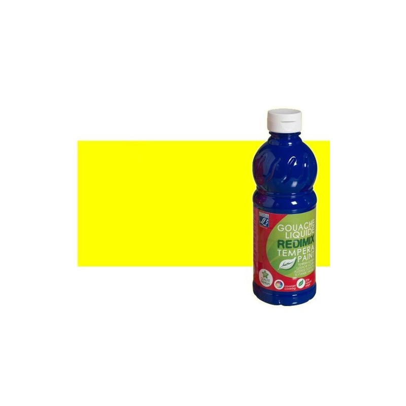 Gouache liquido Amarillo Primario, Lefranc, 500 ml.
