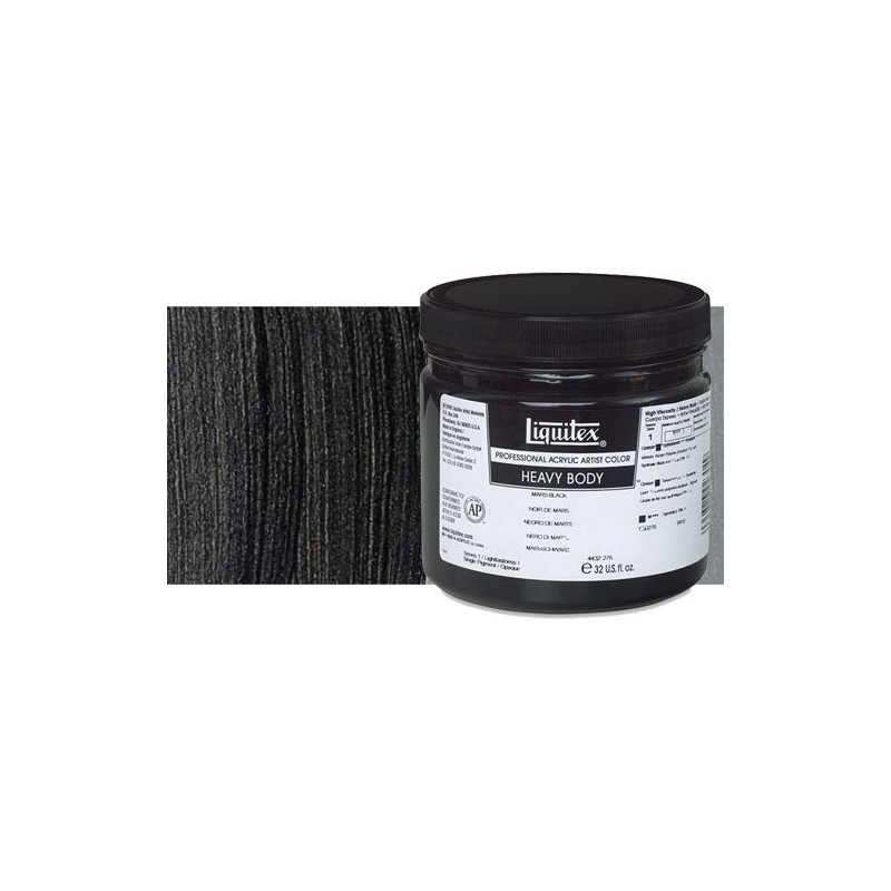 Materiais Belas Artes - Acrilico Liquitex Preto Marfim Heavy Body, 473 ml. | totenart.com