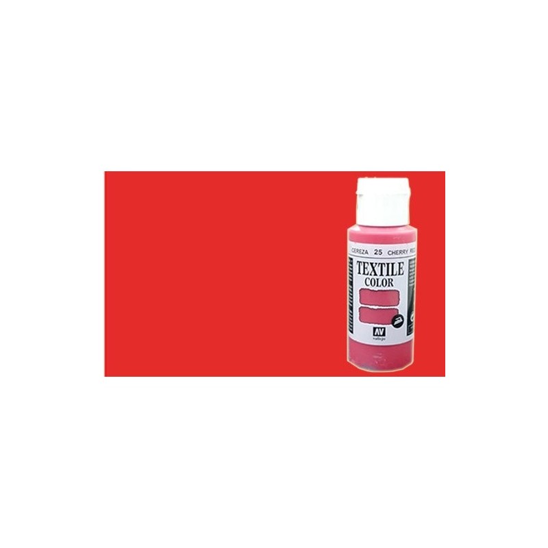 Textil Vallejo Vermelho Fluorescente, 60 ml.