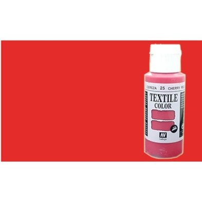 Textil Vallejo Vermelho Fluorescente, 60 ml.