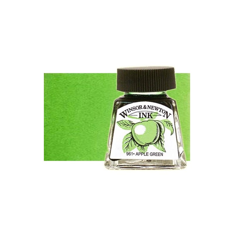 Tinta Desenho, Verde Maça, Winsor & Newton, 14 ml.