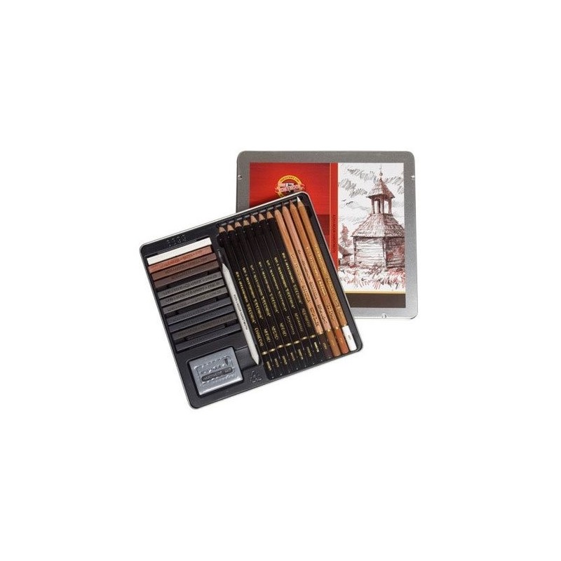 Materiais Belas Artes - Caixa metal desenho sortida Giocconda 24p. | totenart.com