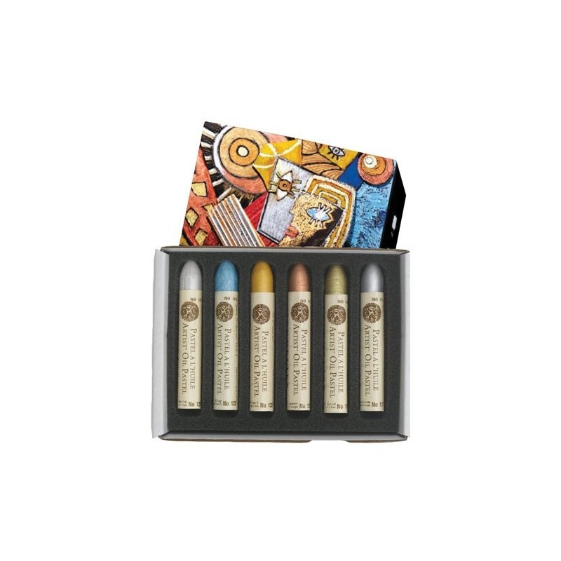 Materiais Belas Artes - Estojo Pastel al Oleo Sennelier Iridiscente 6 cores | totenart.com