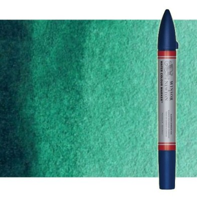 Materiais Belas Artes - Marcardor aquarela verde ftalo Winsor & Newton doble ponta pinceis | totenart.com