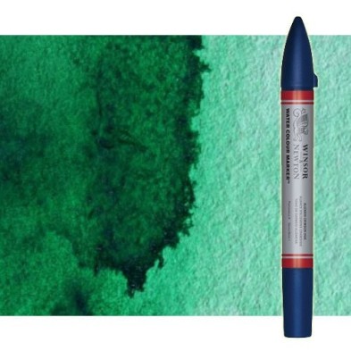 Materiais Belas Artes - Marcardor aquarela verde ftalo amarelado Winsor & Newton doble ponta pinceis | totenart.com