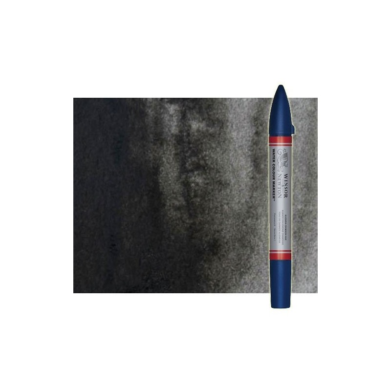 Materiais Belas Artes - Marcardor aquarela preto marfim Winsor & Newton doble ponta pinceis | totenart.com