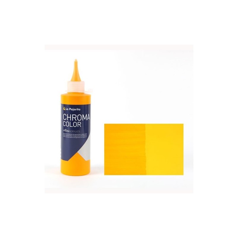 Materiais Belas Artes - Acrilico La Pajarita Amarelo Alaranjado Azo Chroma Color (200 ml.) | totenart.com