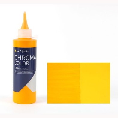 Materiais Belas Artes - Acrilico La Pajarita Amarelo Alaranjado Azo Chroma Color (200 ml.) | totenart.com