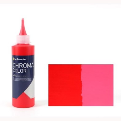 Materiais Belas Artes - Acrilico La Pajarita Vermelho Cádmio Médio Chroma Color (200 ml.) | totenart.com