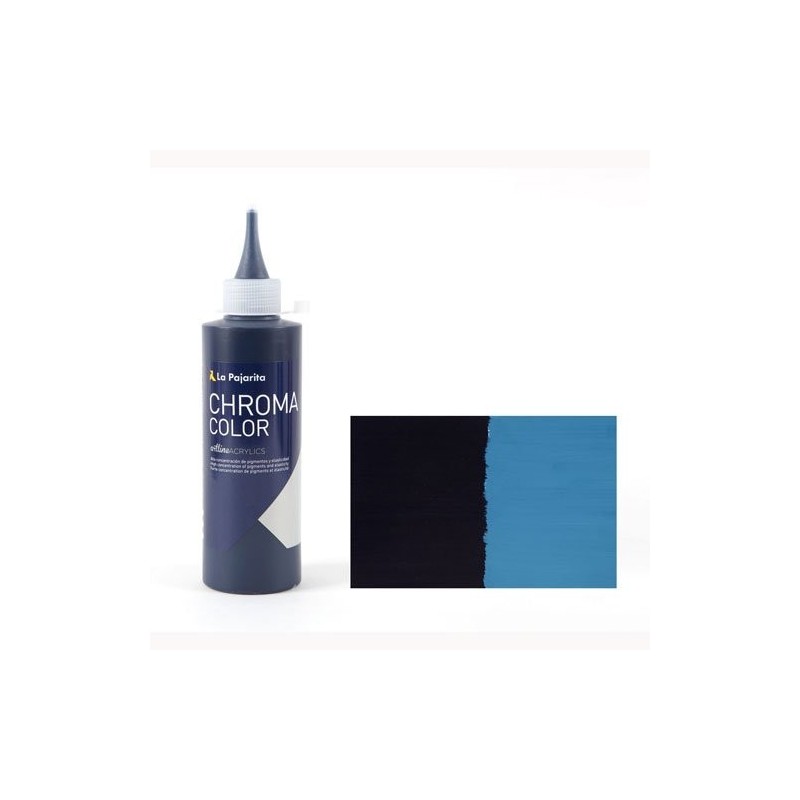 Materiais Belas Artes - Acrílico La Pajarita Azul da Prússia Chroma Color (200 ml.) | totenart.com