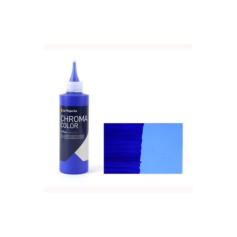 Materiais Belas Artes - Acrilico La Pajarita Azul Ultramarino Chroma Color (200 ml.)  | totenart.com