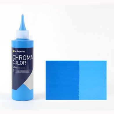 Materiais Belas Artes - Acrilico La Pajarita Ciano Primário Chroma Color (200 ml.)  | totenart.com