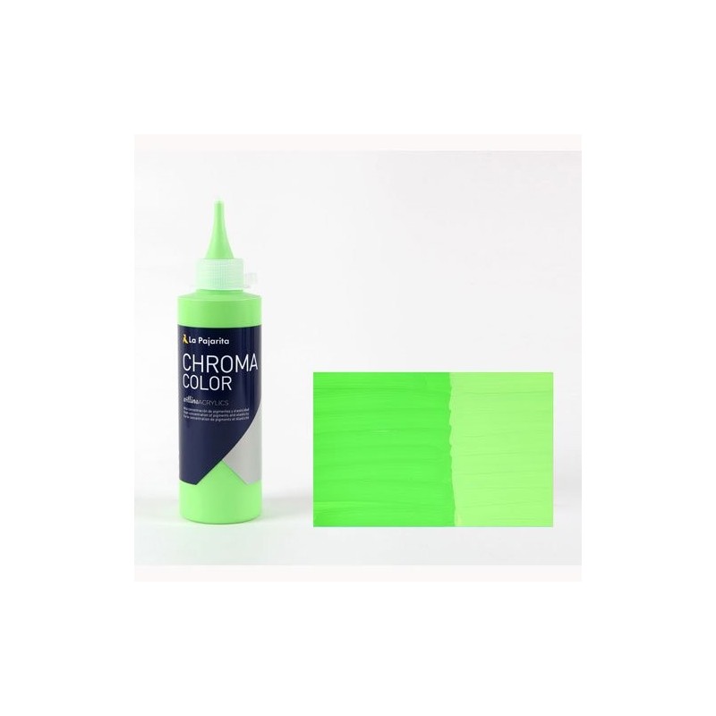 Materiais Belas Artes - Acrilico La Pajarita Verde Claro Chroma Color (200 ml.)  | totenart.com