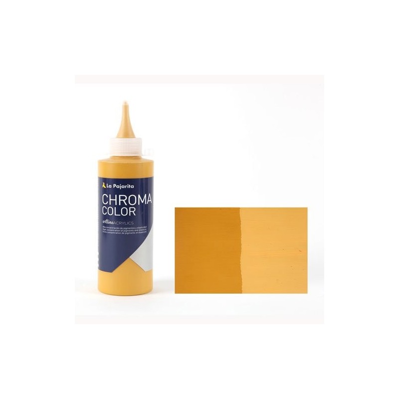 Materiais Belas Artes - Acrilico La Pajarita Óxido de Ferro Amarelo Chroma Color (200 ml.)  | totenart.com