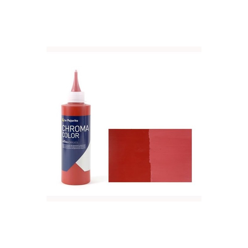 Materiais Belas Artes - Acrilico La Pajarita Óxido de Ferro Vermelho Chroma Color (200 ml.)  | totenart.com