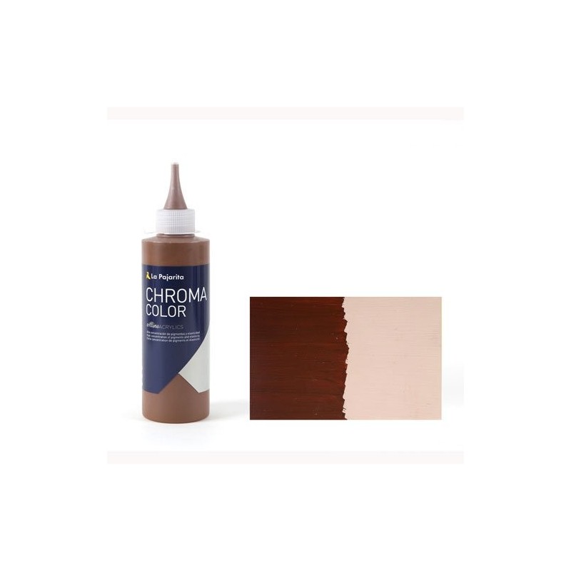 Materiais Belas Artes - Acrilico La Pajarita Terra de Sombra Natural Chroma Color (200 ml.)  | totenart.com
