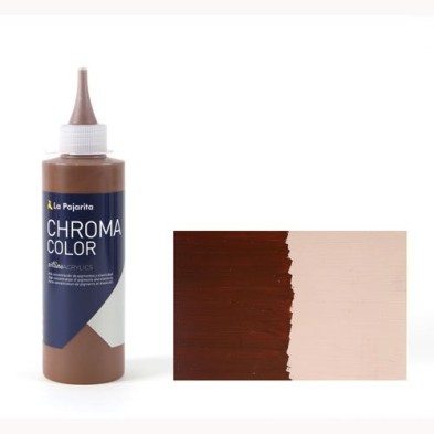 Materiais Belas Artes - Acrilico La Pajarita Terra de Sombra Natural Chroma Color (200 ml.)  | totenart.com
