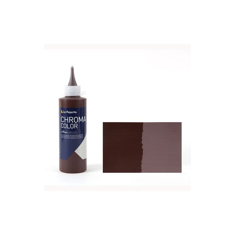 Materiais Belas Artes - Acrilico La Pajarita Terra de Sombra Queimada Chroma Color (200 ml.)  | totenart.com