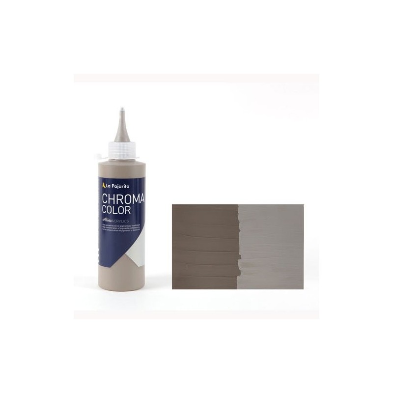 Materiais Belas Artes - Acrilico La Pajarita Cinza Escuro Chroma Color (200 ml.) | totenart.com