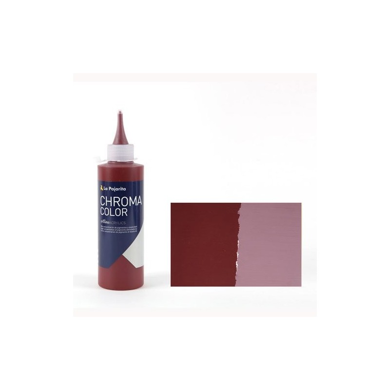 Materiais Belas Artes - Acrilico La Pajarita Terra de Siena quemada Chroma Color (200 ml.)  | totenart.com
