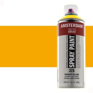 Materiais Belas Artes - Acrilico Spray Amarelo Azo Escuro 270 Amsterdam 400 ml. | totenart.com