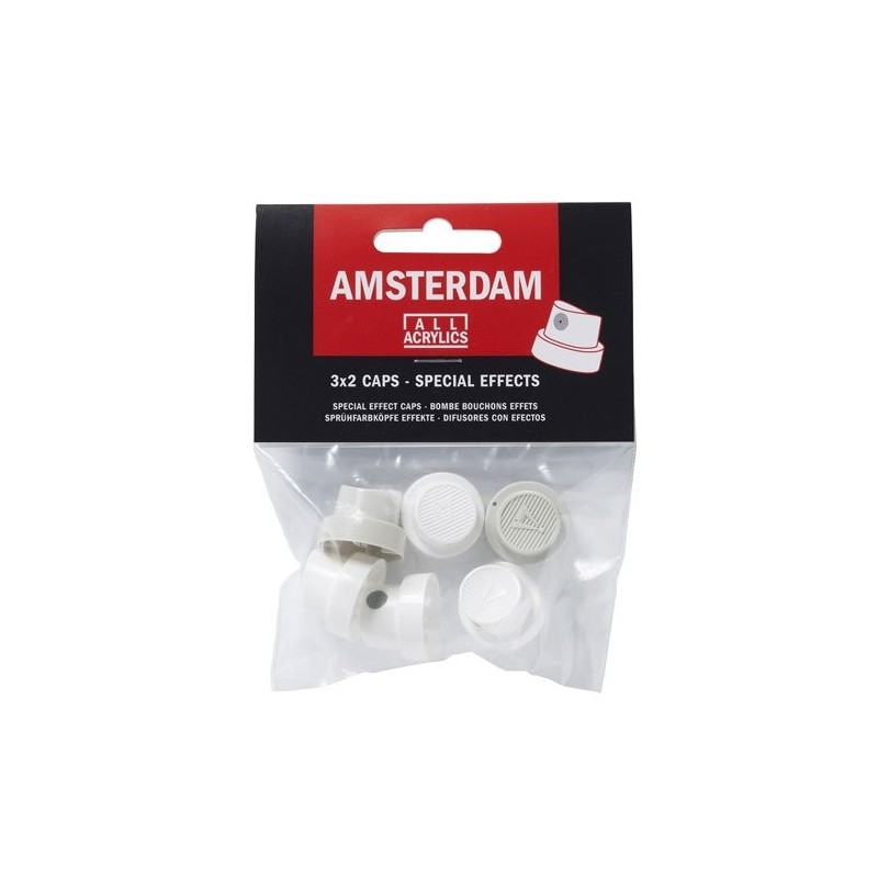 Materiais Belas Artes - Difusor Efectos especiales Spray Acrilico Amsterdam, pack 6 und. | totenart.com