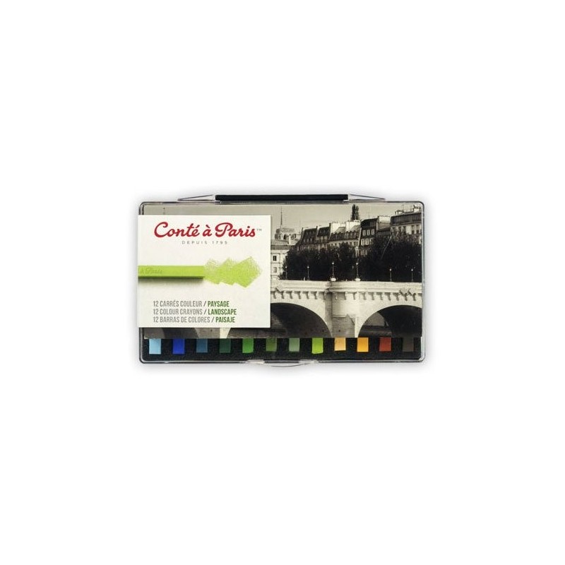 Materiais Belas Artes - Caixa Carres Conte 12 uds. paisagem | totenart.com