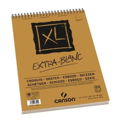 Materiais Belas Artes - Esboço Canson XL extra branco (Block), 120h., 90 gr., A3 | totenart.com
