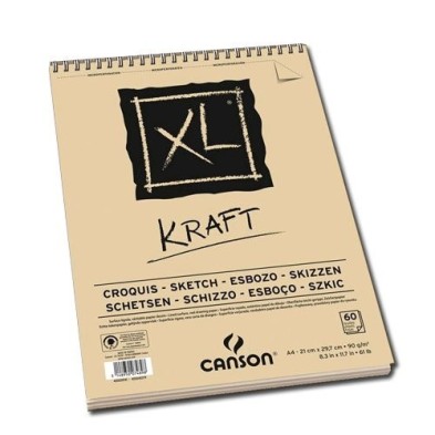 Materiais Belas Artes - Esboço Canson XL Kraft (Block), 60h., 90 gr., A3 | totenart.com