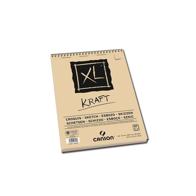 Materiais Belas Artes - Esboço Canson XL Kraft (Block), 60h., 90 gr., A4 | totenart.com