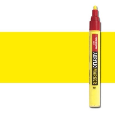 Materiais Belas Artes - Marcador acrilico Amsterdam color amarelo primario 275 (4 mm.) | totenart.com