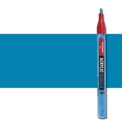 Materiais Belas Artes - Marcador acrilico Amsterdam color Azul Brillante 564 (2 mm.) | totenart.com