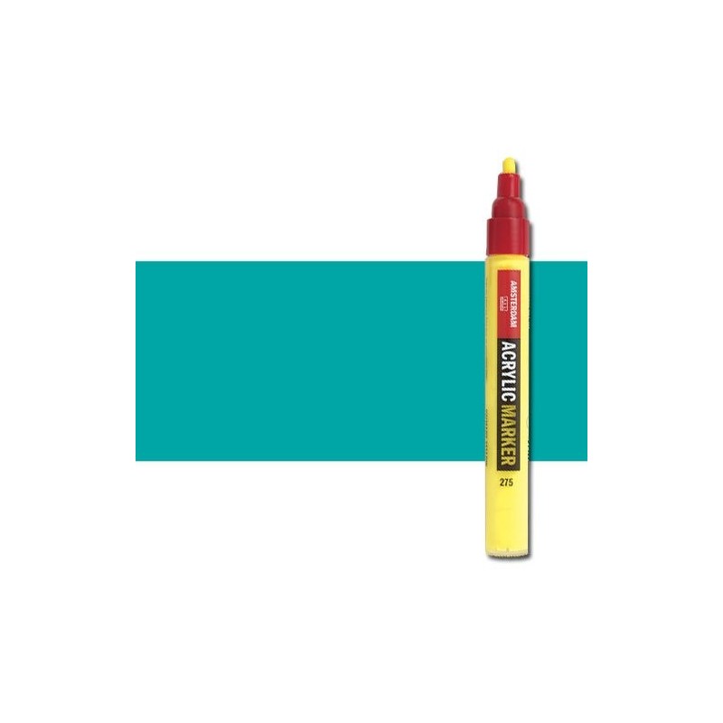 Materiais Belas Artes - Marcador acrilico Amsterdam color Verde Turquoise 661 (4 mm.) | totenart.com
