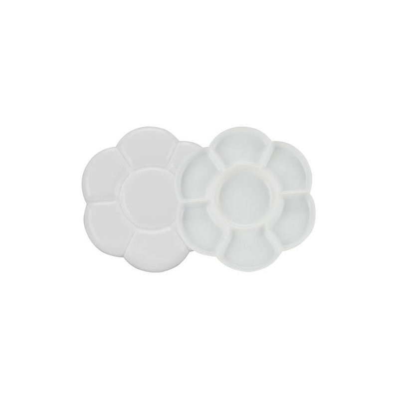 Materiais Belas Artes - Paleta dupla flor plastico, 17x17 cm. | totenart.com
