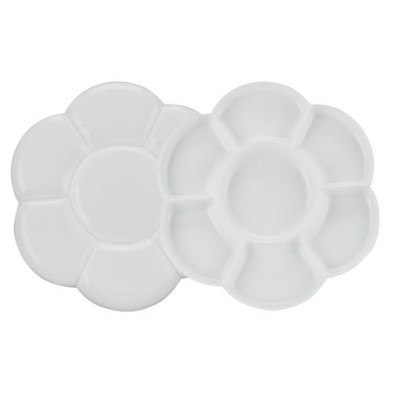 Materiais Belas Artes - Paleta dupla flor plastico, 17x17 cm. | totenart.com