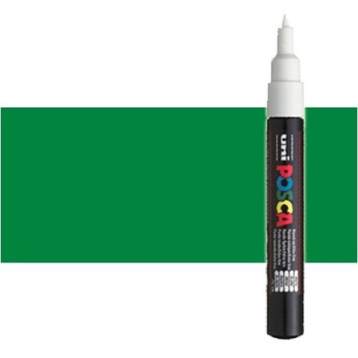 Materiais Belas Artes - Marcador Posca Verde (N. 6) PC1M, ponta redonda (0.7 mm.) | totenart.com