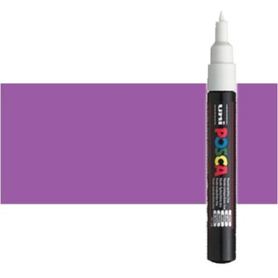 Materiais Belas Artes - Marcador Posca Violeta (N. 12) PC1M, ponta redonda (0.7 mm.) | totenart.com