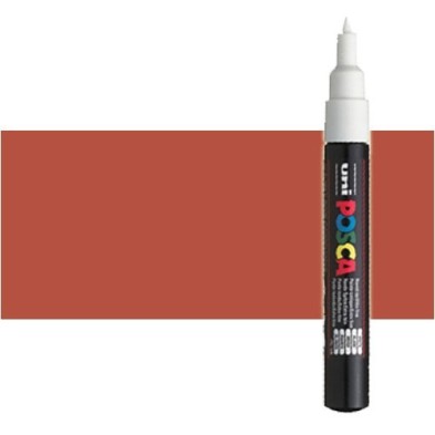 Materiais Belas Artes - Marcador Posca Marrom (N. 21) PC1M, ponta redonda (0.7 mm.) | totenart.com