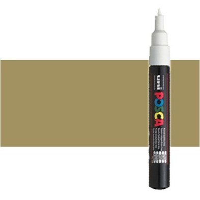 Materiais Belas Artes - Marcador Posca Ouro (N. 25) PC1M, ponta redonda (0.7 mm.) | totenart.com