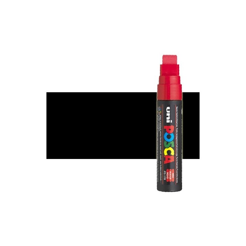 Materiais Belas Artes - \n\nMarcador Posca Preto (N. 24) PC17K, ponta retangular (15 mm.) | totenart.com