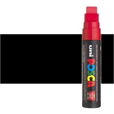Materiais Belas Artes - \n\nMarcador Posca Preto (N. 24) PC17K, ponta retangular (15 mm.) | totenart.com