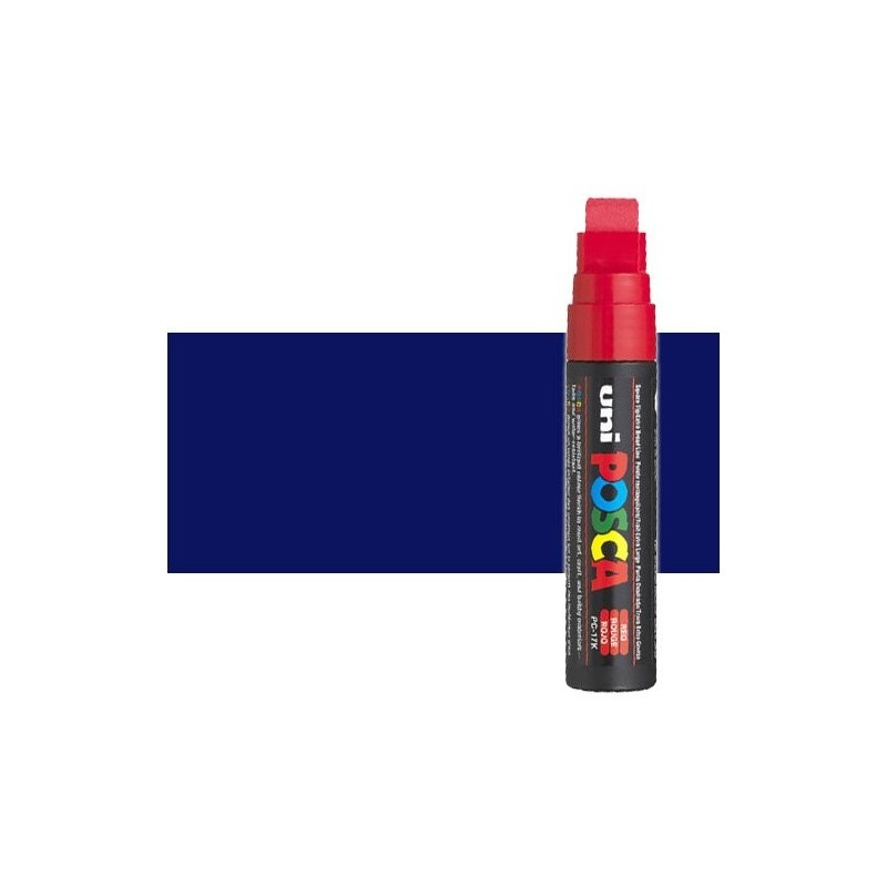 Materiais Belas Artes - \n\nMarcador Posca Azul (N. 33) PC17K, ponta retangular (15 mm.) | totenart.com