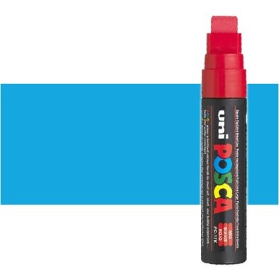 Materiais Belas Artes - \n\nMarcador Posca Azul claro (N. 8) PC17K, ponta retangular (15 mm.) | totenart.com